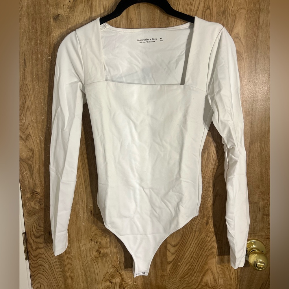 White Abercrombie And Fitch Thick Thong Bodysuit